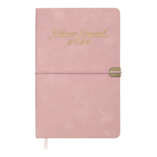 Щотижневик дат. 2026 VELOUR, A5, рожевий, штучна шкіра