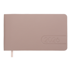 Щотижневик  датов. 2026 кишеньк. LIGHT MORANDI, 153*87, какао, штуч. шкіра