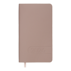 Щотижневик  датов. 2026 кишеньк. LIGHT MORANDI, 85*153, какао, штуч. шкіра