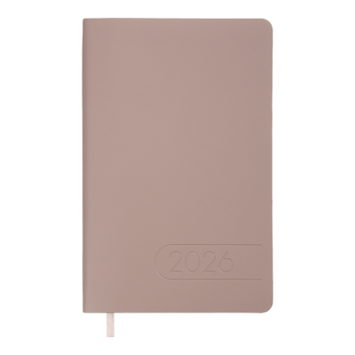 Щотижневик дат. 2026 LIGHT MORANDI, A5, какао, штучна шкіра