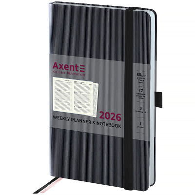Еженедельник 2026 Partner Lines, 125*195, чёрный