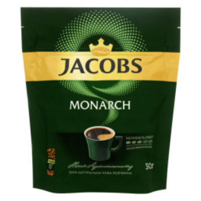 Кава розчинна 30 г, пакет, JACOBS MONARCH - prpj.01667 ПРОДУКТЫ ПИТАНИЯ