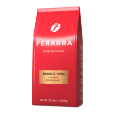 Кава в зернах 1000г, CAFFE 100% ARABIKA з клапаном,  FERARRA