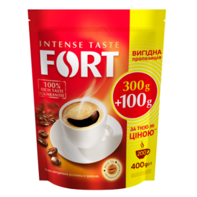 Кофе растворимый Fort в гранулах, пакет 400г*10 - ft.52632 ПРОДУКТЫ ПИТАНИЯ
