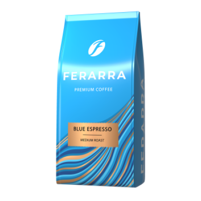 Кофе в зёрнах 1000г, CAFFE кава Blue Espresso с клапаном,  FERARRA