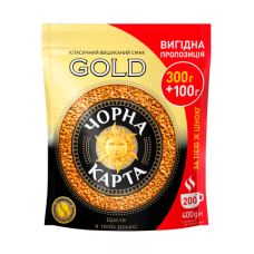 Кофе растворимый Черная Карта Gold, пакет 400г *10 (8718)