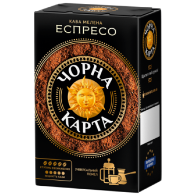 Кофе молотый Черная Карта Еспрессо, вак.уп. 450г*12 ck.52356