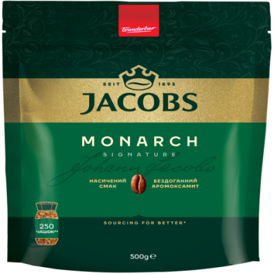 Кофе растворимый 500г,экон.пакет, JACOBS MONARCH