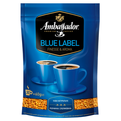 Кава розчинна Ambassador Blue Label, пакет 60г*30 - am.51922 Maxi