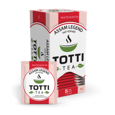 Чай чорний TOTTI Tea «Легендарний Ассам», пакетований, 2г*25*32 - tt.51504 ПРОДУКТЫ ПИТАНИЯ