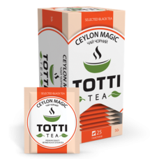 Чай чорний TOTTI Tea «Магія Цейлону», пакетований, 2г*25*32