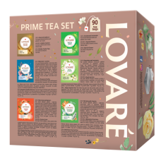 Чай асорті «PRIME TEA SET» 90 пакетиків в індивідуальних конвертах, LOVARE