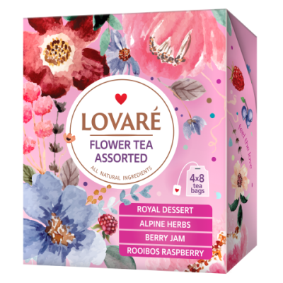 Чай квітковий 1.5г*32, пакет, асорті, LOVARE - lv.79686