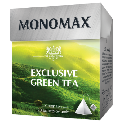 Чай зелений 1.5г*20, пакет, EXCLUSIVE GREEN TEA, МОNОМАХ - mn.78023