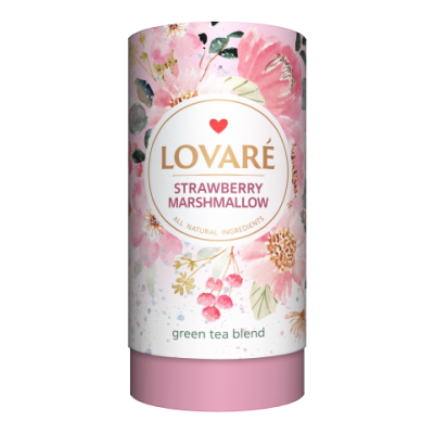 Чай зелений 80г, лист, "Strawberry Marshmallow", LOVARE - lv.78252