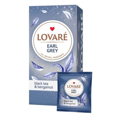 Чай чорний с бергамотом Lovare Earl Grey 24пак х 2г