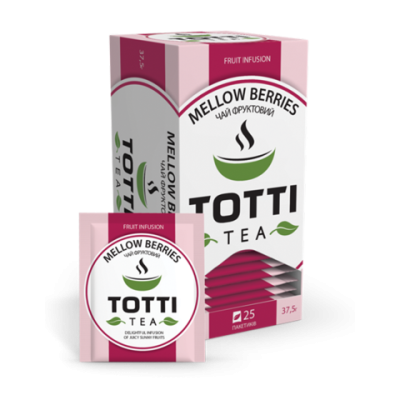 Чай фруктовый TOTTI Tea «Сочные ягоды», пакетированный, 1,5г*25*32 tt.51507