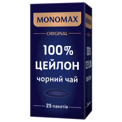 Чай чорний 2г*25, пакет, 100% CEYLON, МОNОМАХ - mn.01830