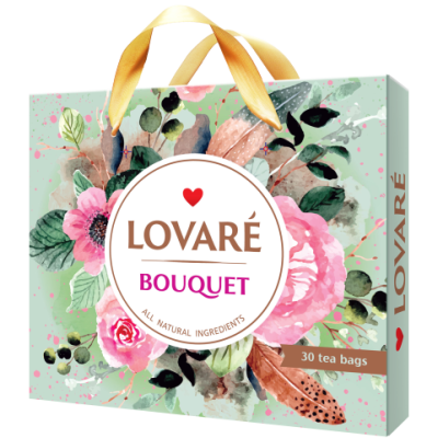 Чай асорті «Bouquet» 6 видів пакетиків по 5 шт, LOVARE - lv.74186