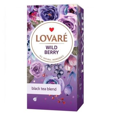 Чай чорний Lovare Wild berry Rooibos 24пак х 2г - 26912