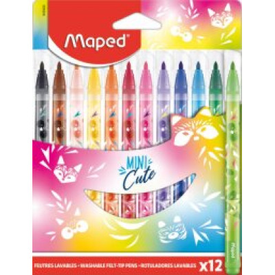 Фломастери MINI CUTE в картонній коробці 12шт - MP.845404 Maped