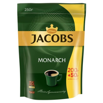 Кофе растворимый Jacobs Monarch, 250г , пакет prpj.90137
