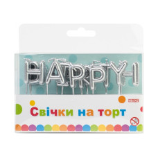 Набір Happy Birthday: 13 сріблястих свічок Набір Happy Birthday: 13 сріблястих свічок