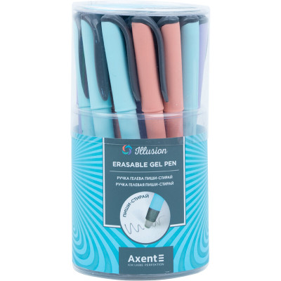 Пиши-стирай ручка гелева Axent Illusion 1094 синя 12/144шт/уп - 25356 Axent