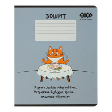 Зошит учнівський шкільний CUTE CAT, 36арк., клітинка, маргенго, KIDS LINE