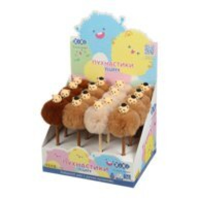 Ручка кулькова, Fluffy Bear, 0,7 мм, синя
