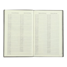 Щотижневик датов. 2024 IDEAL, A5, синій, штуч. шкіра