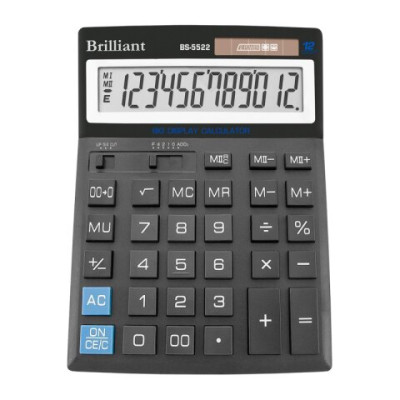 Калькулятор Brilliant BS-5522, 12 разрядов BS-5522