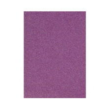 Бумага цветная А 4 10 л Фоамиран 1,5 мм с блестками 15K-073 самоклейка фиолетовый