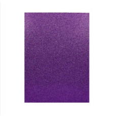 Бумага цветная А 4 10 л Фоамиран 1,7мм с блестками 17GLK-072 склейка темно-фиолетовый