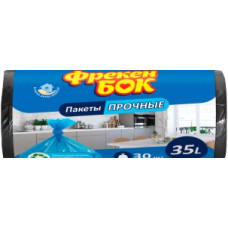 Пакети для сміття п е 35л30шт, сині,HD, 50х60, ФРЕКЕН БОК