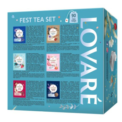 Чай ассорти «FEST TEA SET» 90 пакетиков в индивидуальных конвертах, LOVARE lv.79907