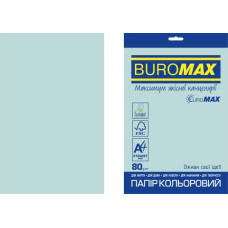 Папір кольоровий PASTEL, EUROMAX, блакитний, 20 арк., А4, 80 г/м²