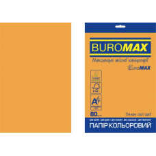 Бумага цветная NEON, EUROMAX, оранж., 20л., А4, 80 г/м²