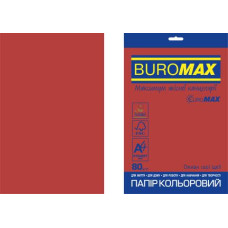 Бумага цветная INTENSIVE, EUROMAX, красная, 20 л., А4, 80 г/м²