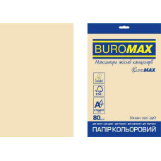 Бумага цветная PASTEL, EUROMAX, крем., 20 л., А4, 80 г/м²