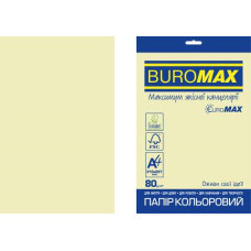 Бумага цветная PASTEL, EUROMAX, бежевая, 20 л., А4, 80 г/м²