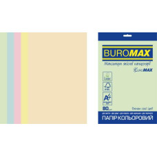 Набір кольорового паперу PASTEL, EUROMAX, 5 кол., 20 арк., А4, 80 г/м²