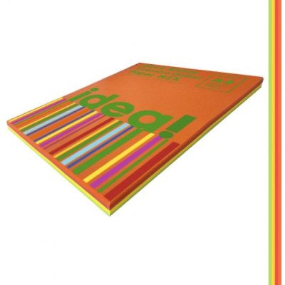 Набор цветной бумаги Intensive Colour mix SHINY 25х4, А4 80 г/м 100л  idea! - 22228 Idea