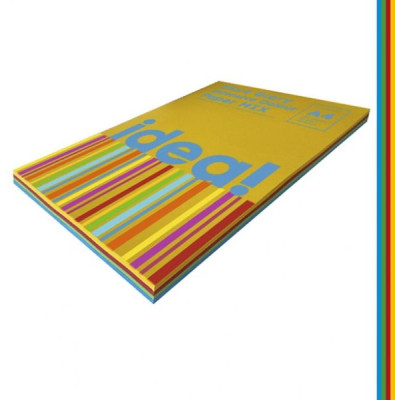 Набір кольорового паперу Intensive Colour mix GLORY 25х4, А4 80 г/м 100 арк.  idea! - 22229 Idea