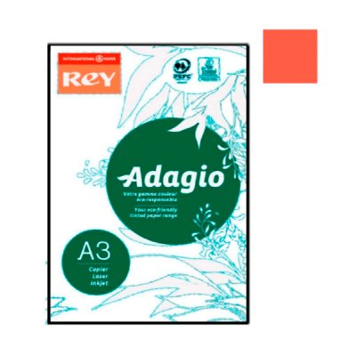 Бумага REY Adagio А3 160 г/м2 (250 л) 22 красная  - 621530 Adagio