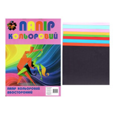 Папір кольоровий офсетний двосторонній А4 9арк 9кольорів 25шт/уп