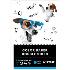 Бумага цветная двустор. (10 л/10 цв.), А5 Kite Dogs