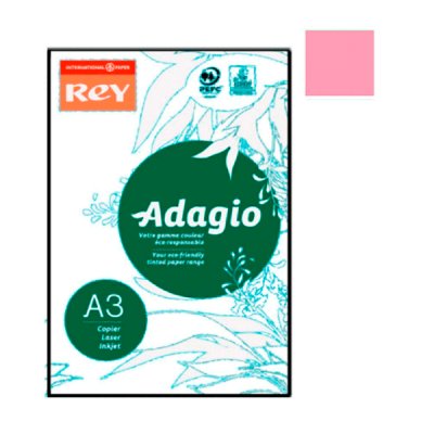 Папір REY Adagio А3 80 г/м2 (500 л) 05 рожевий - 622368 Adagio