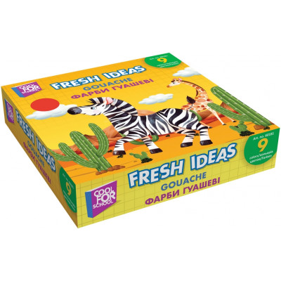 Фарби гуашові Fresh Ideas, 9 кольорів (по 10 см3) - CF60181 COOLFORSCHOOL