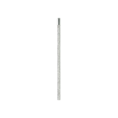 Олівець чорнографітний HB сріблястий з металевим топом та кристалом, покриття з блискіток. - MX14926
